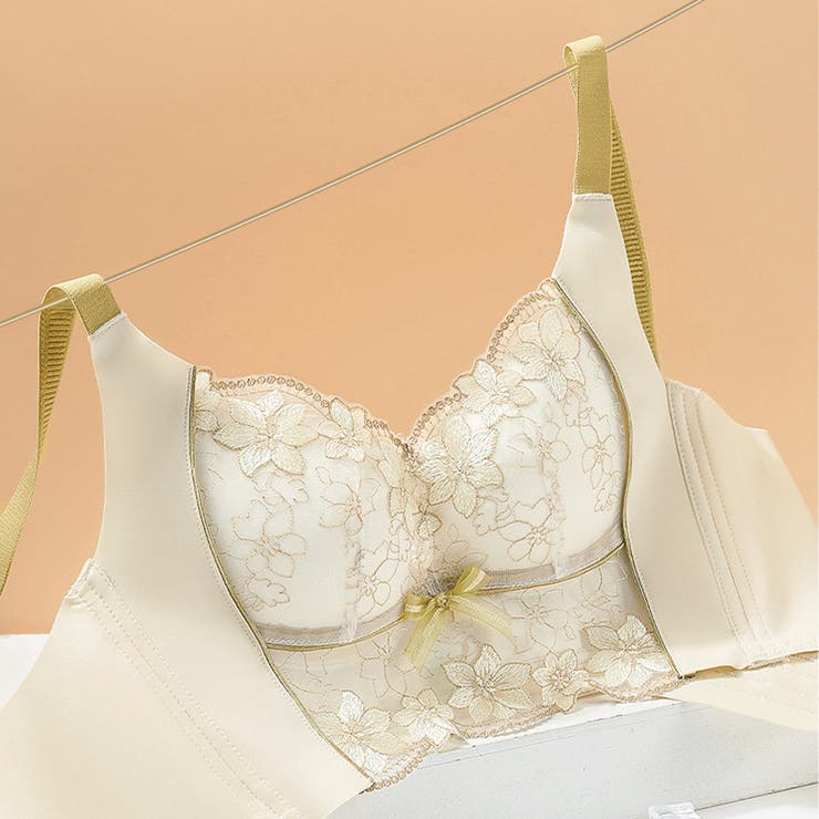 刺しゅうレースブラジャーハーフトップブラ | Miniministore | 詳細画像12 