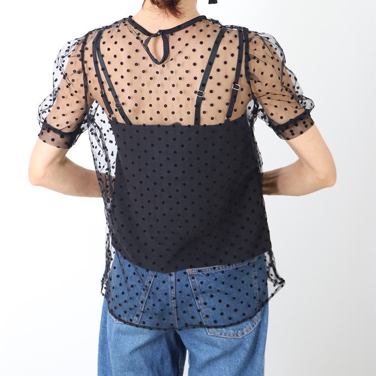 ドット柄 シアーブラウス レディース | Miniministore | 詳細画像13 