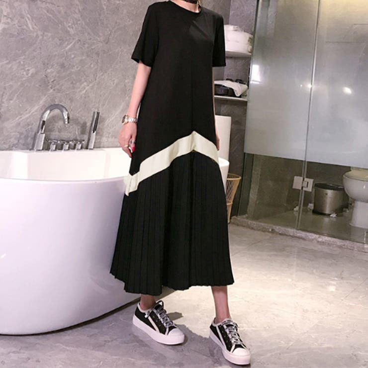 ブラック | ロング ワンピース レディース Aライン | Miniministore