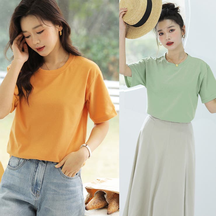 Tシャツ 半袖 無地tシャツ カットソー[品番：II000008803