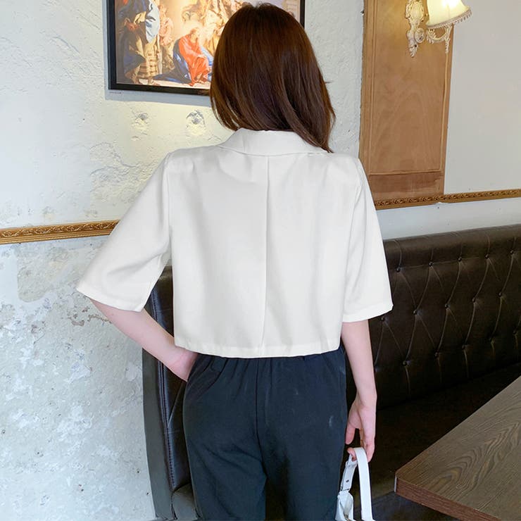 ショート丈テーラードジャケット軽アウター | Miniministore | 詳細画像11 