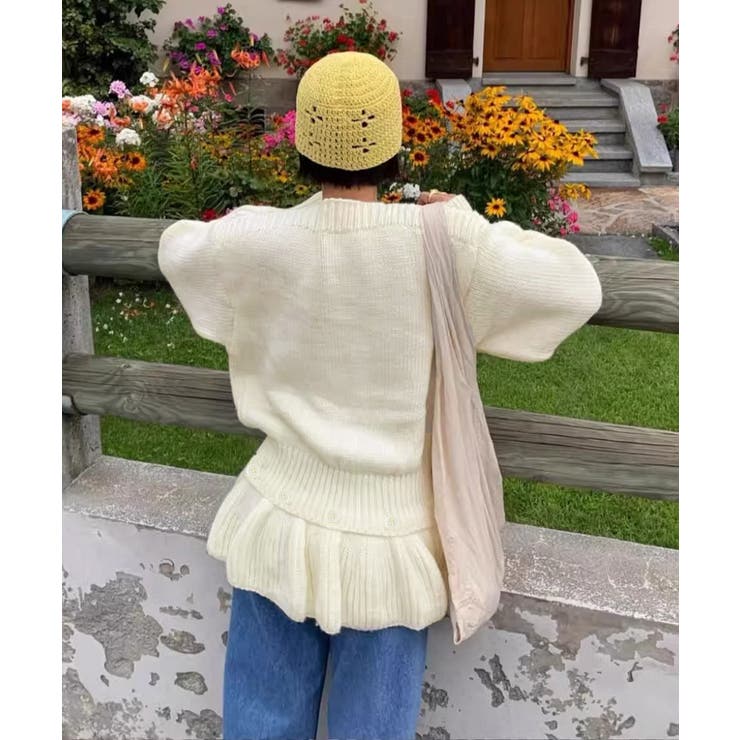 ニットトップス韓国風ペプラムニット春秋冬 | Miniministore | 詳細画像6 