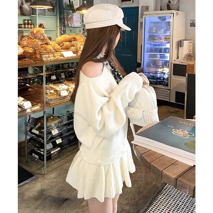 ニットトップス韓国風ペプラムニット春秋冬 | Miniministore | 詳細画像7 