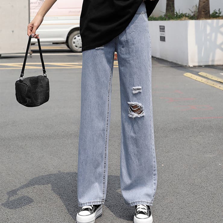 デニムパンツ ストレートパンツ 韓国風 | Miniministore | 詳細画像5 