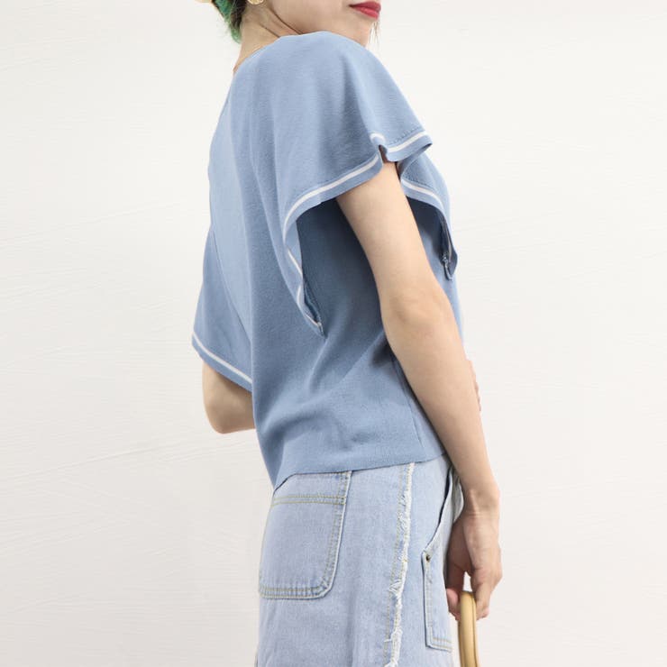ラッフルスリーブ サマーニット 韓国夏服 | Miniministore | 詳細画像10 