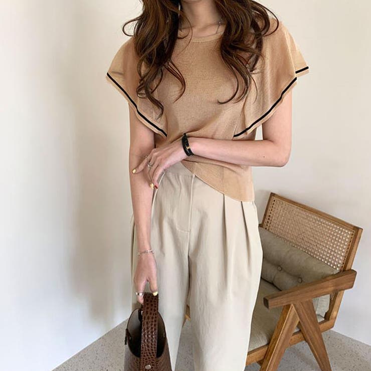 ラッフルスリーブ サマーニット 韓国夏服 | Miniministore | 詳細画像5 