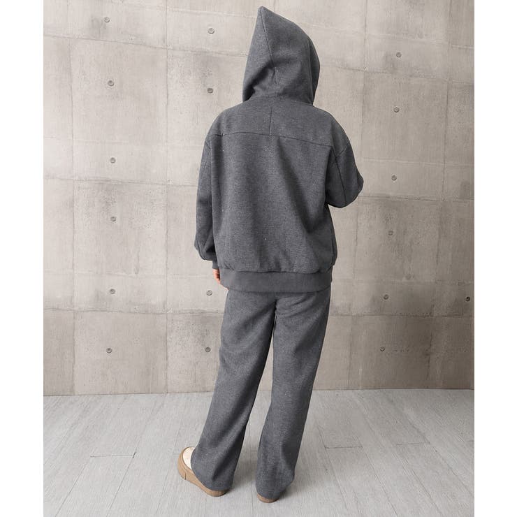 レディース上下2点セット韓国風ラメジップパーカースウェットパンツセットアップリラ… | SUNSHINE CLOSET | 詳細画像13 