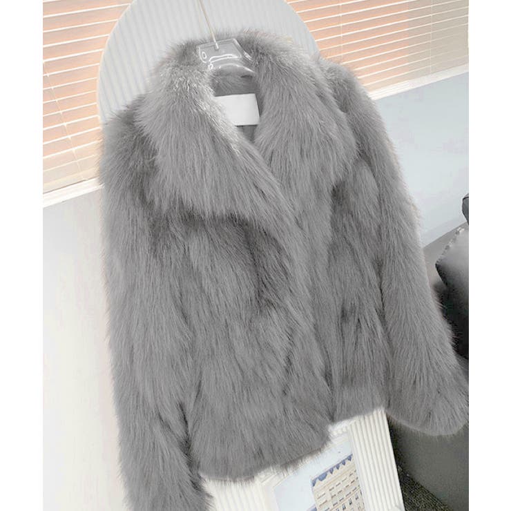 ふわふわフェイクファージャケットビッグ襟 | Miniministore | 詳細画像18 