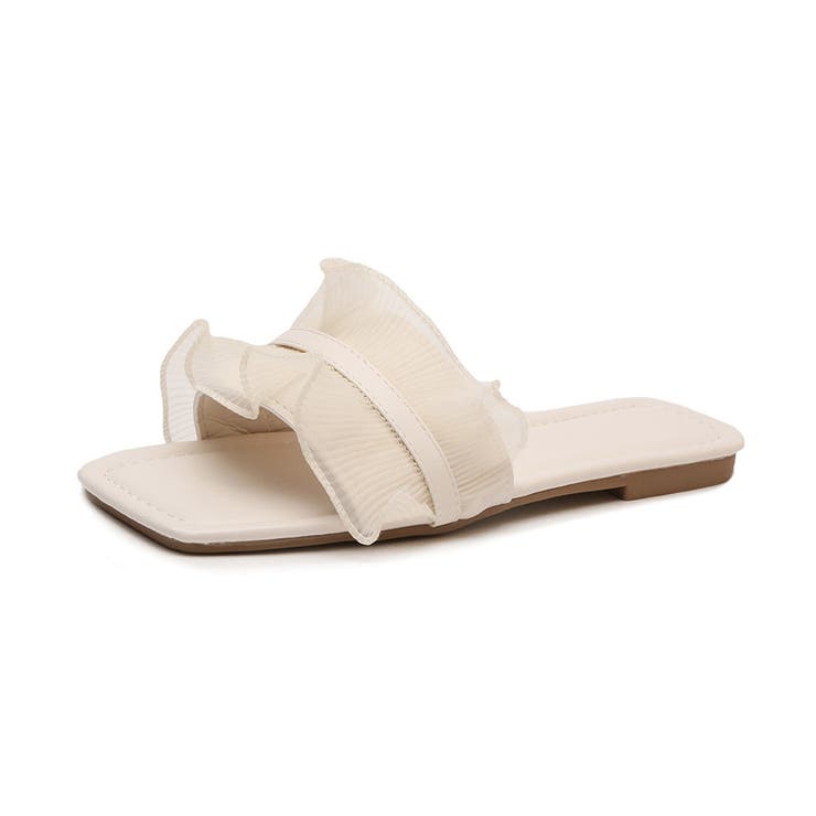 シアーフリルフラットサンダルスクエアトゥ | Miniministore | 詳細画像24 