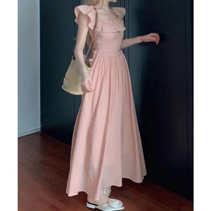 フリル付きワンピース ノースリーブワンピ | Miniministore | 詳細画像14 