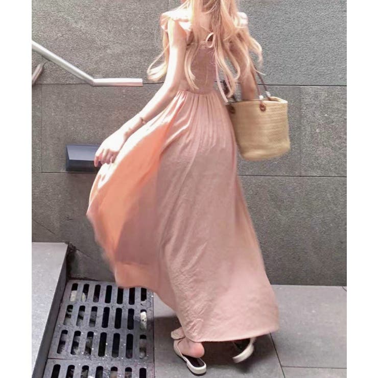 フリル付きワンピース ノースリーブワンピ | Miniministore | 詳細画像8 