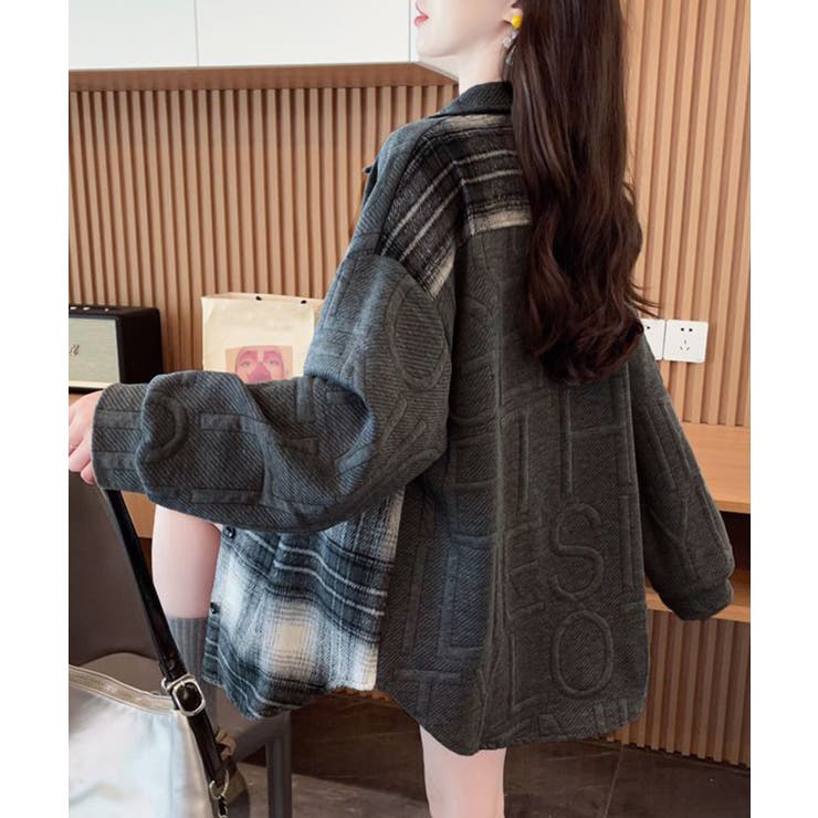 エンボスロゴスウェットアウターチェック柄 | Miniministore | 詳細画像10 