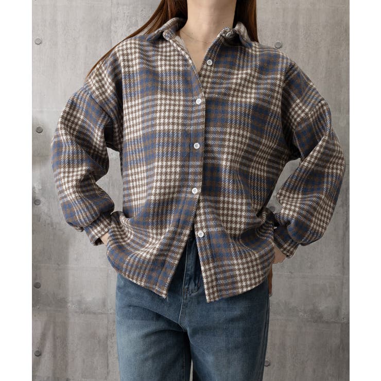 裏起毛チェックシャツジャケット ゆったり | Miniministore | 詳細画像17 