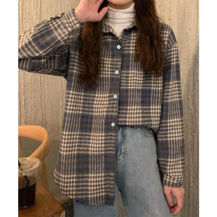 裏起毛チェックシャツジャケット ゆったり | Miniministore | 詳細画像8 