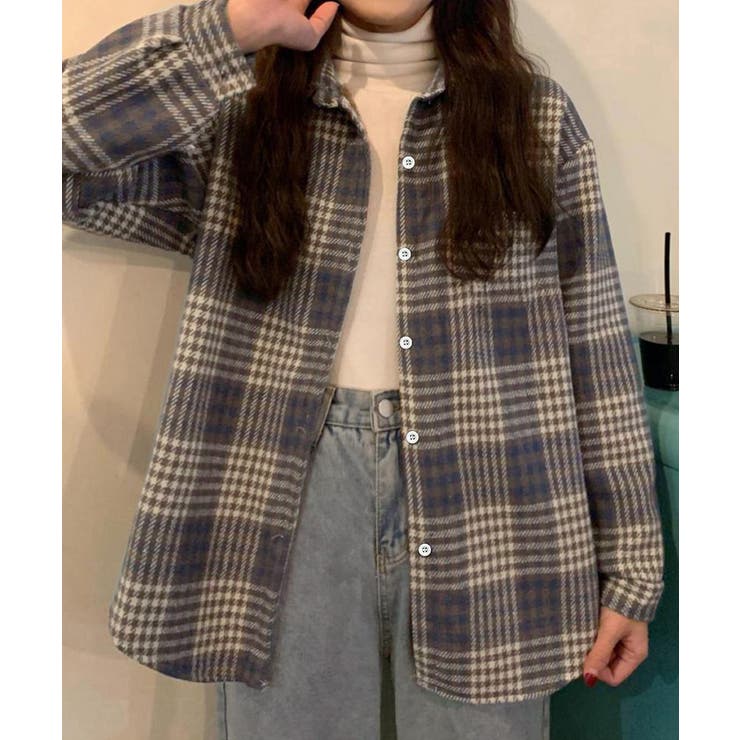 裏起毛チェックシャツジャケット ゆったり | Miniministore | 詳細画像9 