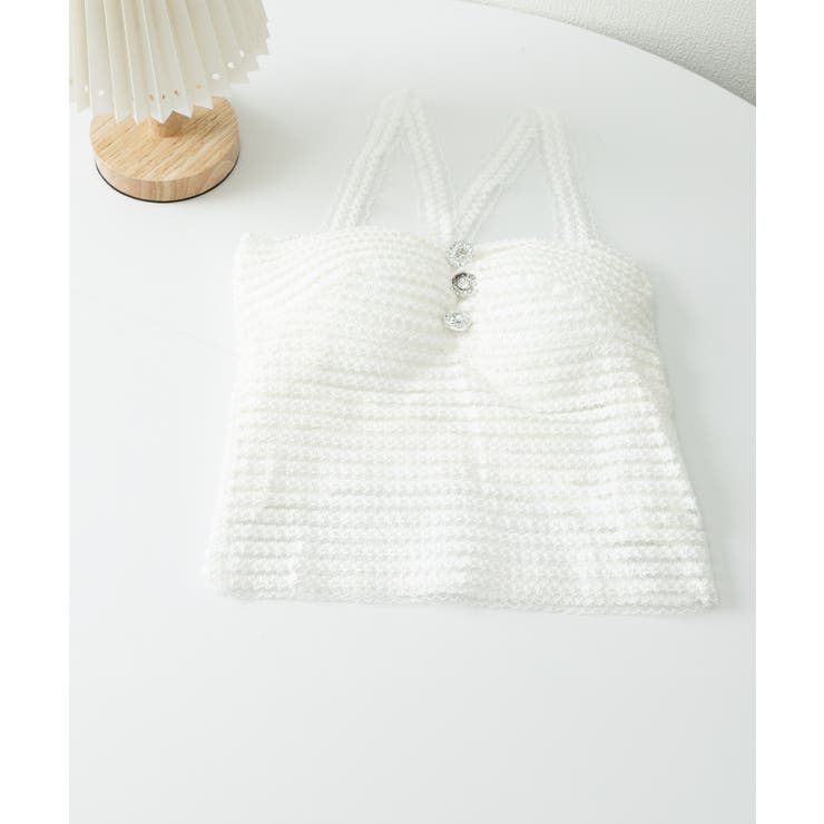 カップ付きキャミソール レースブラトップ | Miniministore | 詳細画像15 