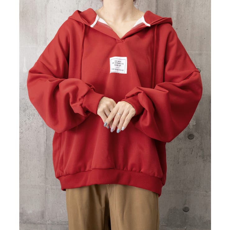 パーカー フード付きVネックプルオーバー | Miniministore | 詳細画像16 