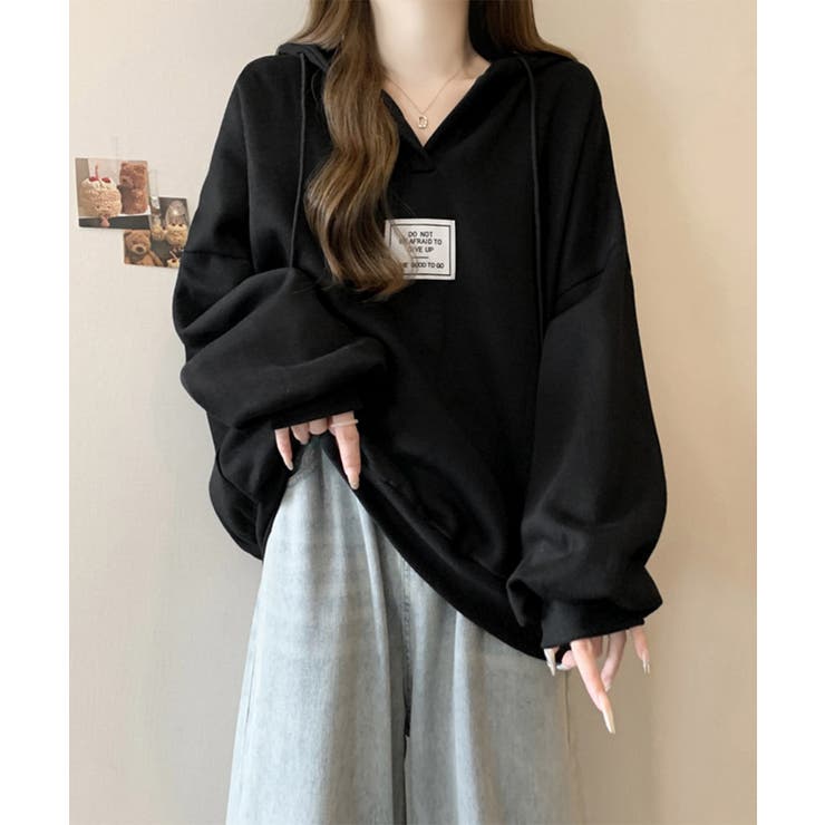 パーカー フード付きVネックプルオーバー | Miniministore | 詳細画像9 