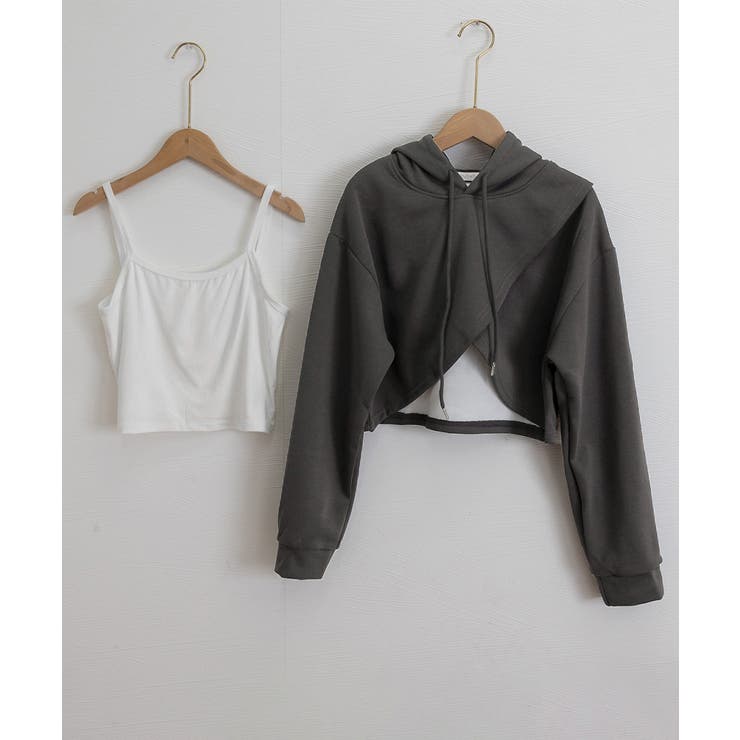 クロップド丈パーカー キャミソールセット | Miniministore | 詳細画像17 