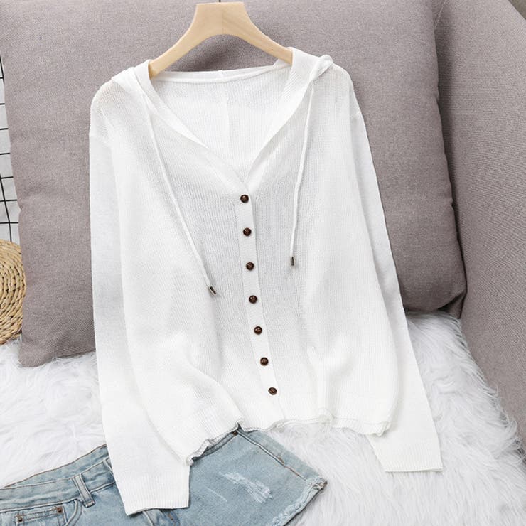 ニットパーカー 長袖 サマーカーディガン | Miniministore | 詳細画像16 