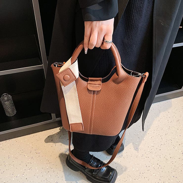 韓国デザイン 高級本革 ハンドバッグ ミニBAG ショルダー バケツ PUレザー バケツ型ショルダーバッグ韓国[品番：II000009830