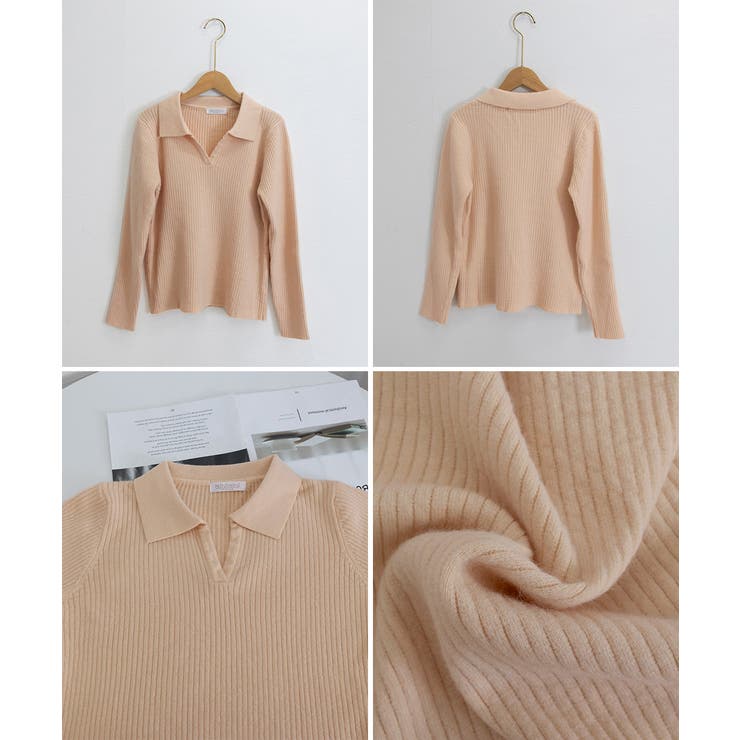 スキッパーニット韓国風リブニットトップス | Miniministore | 詳細画像27 