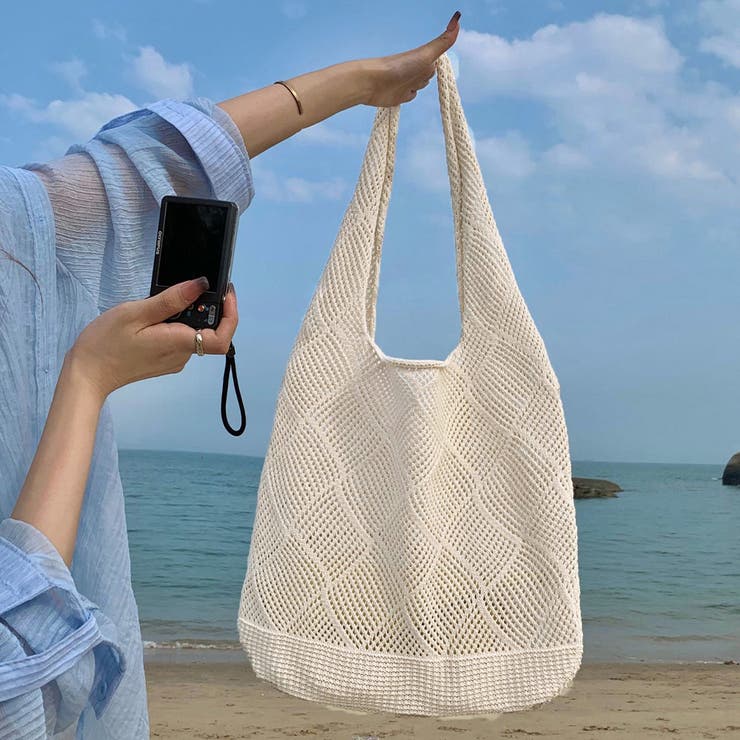 韓国ニットバッグ 編み込み トートバッグ | Miniministore | 詳細画像6 