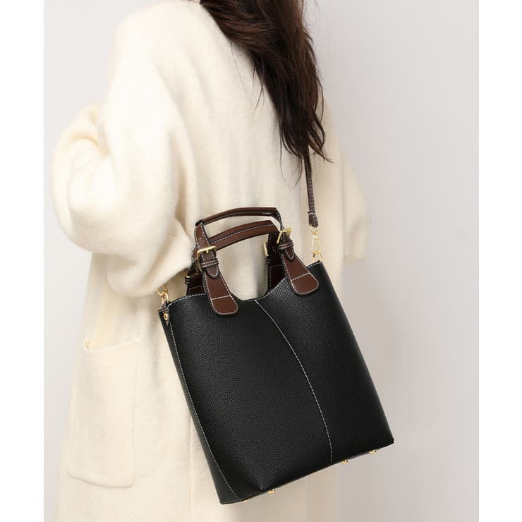 ブラック | ショルダーバッグ ポーチ付き 大容量 | SUNSHINE CLOSET
