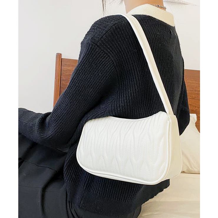 ホワイト | ハンドバッグ PUレザー キルティング風 | Miniministore