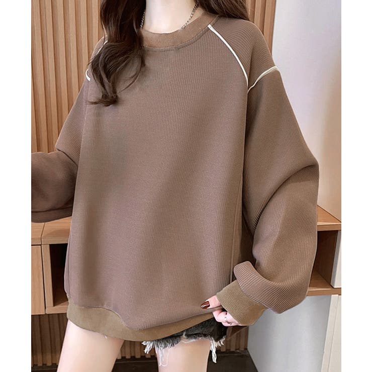 トレーナー レディーススウェット 裏起毛[品番：AGCW0005191