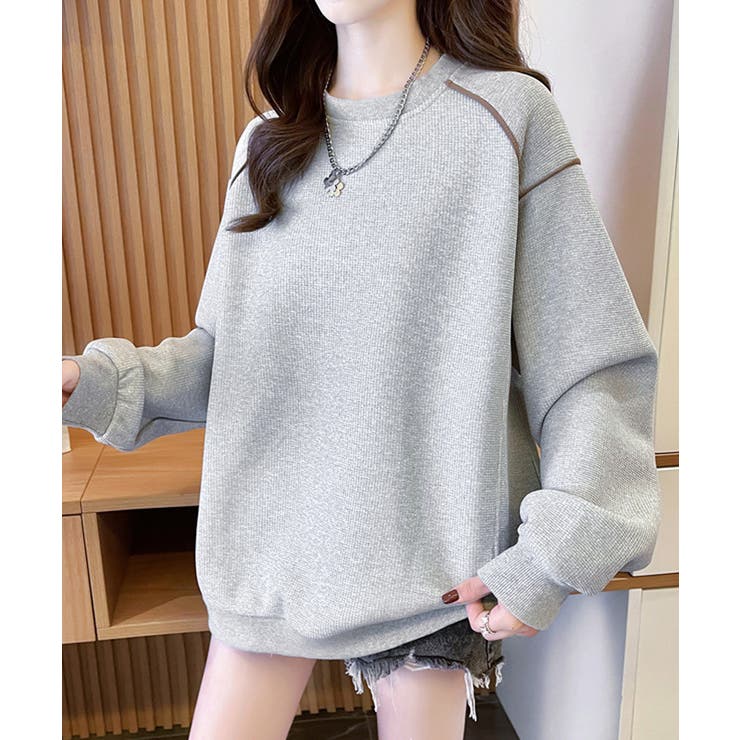 トレーナー レディーススウェット 裏起毛[品番：AGCW0005191