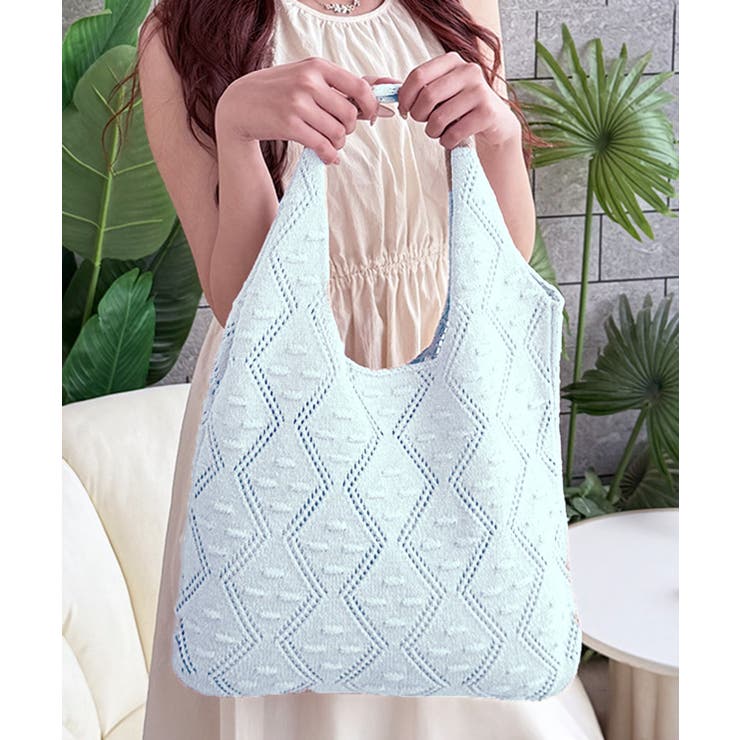 ライトブルー | トートバッグ 大容量 軽量マルシェバッグ | Miniministore