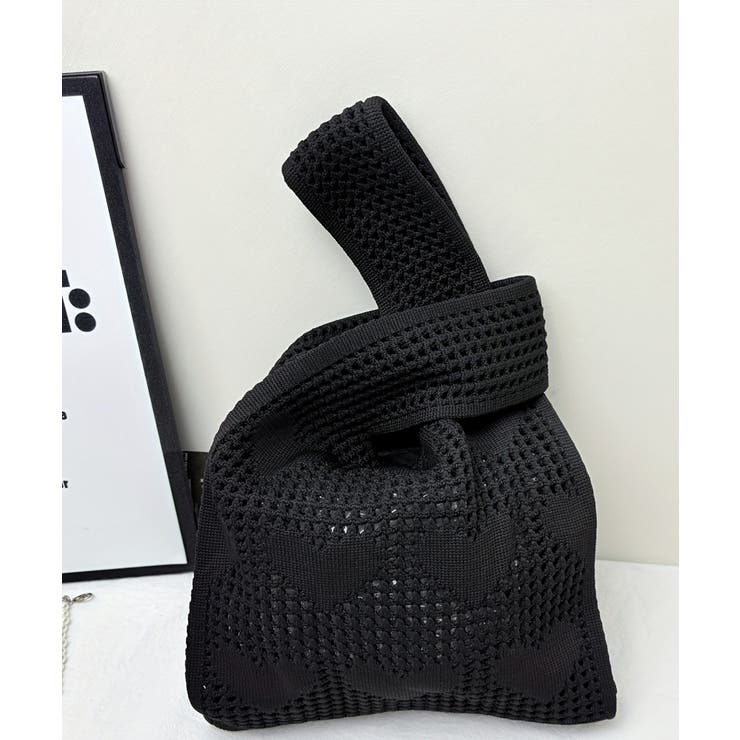 ブラック | ハンドバッグ ハート柄鞄 マルシェバッグ | SUNSHINE CLOSET