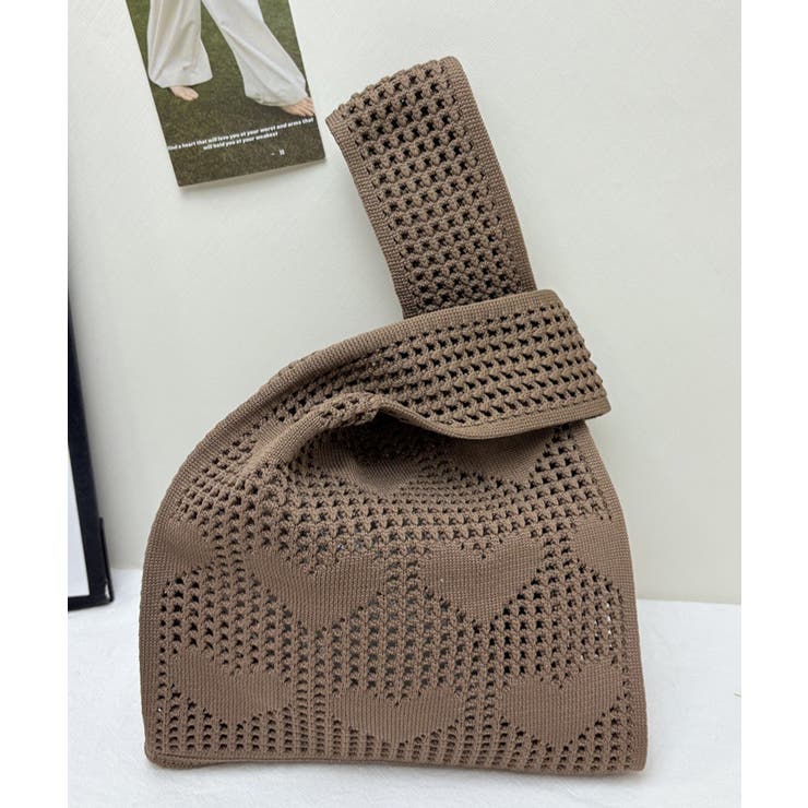 ブラウン | ハンドバッグ ハート柄鞄 マルシェバッグ | SUNSHINE CLOSET