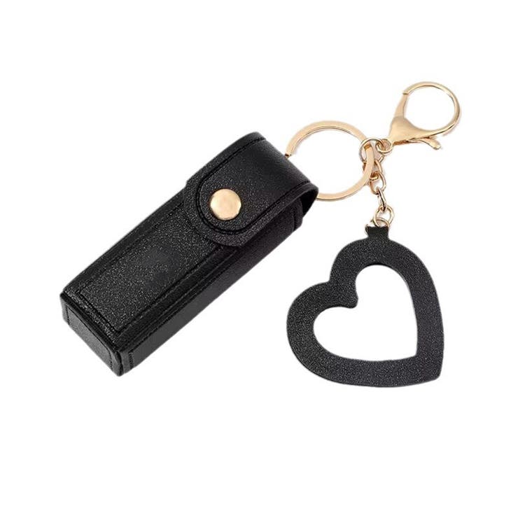 ブラック | リップケース ミラー付き バッグチャーム | SUNSHINE CLOSET