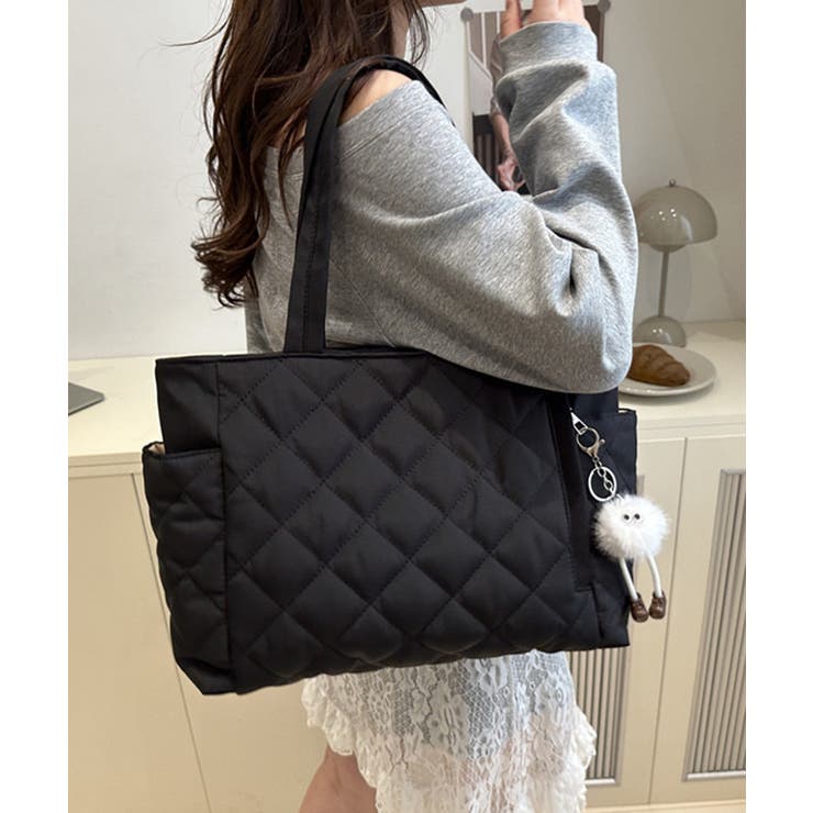ブラック | レディース 2way鞄 チャーム付き | SUNSHINE CLOSET