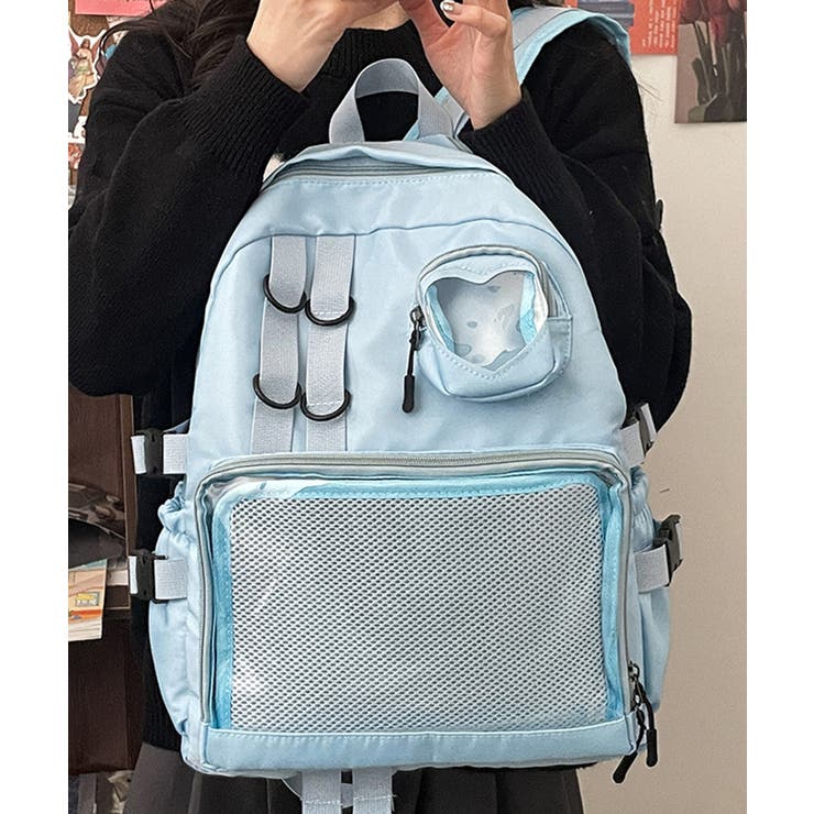 ライトブルー | 痛バッグ リュック A4 大容量 推し活 | Miniministore