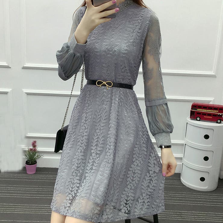 ワンピース 総レース レディース[品番:II000005476 ワンピース 総レース レディース[品番:II000005476