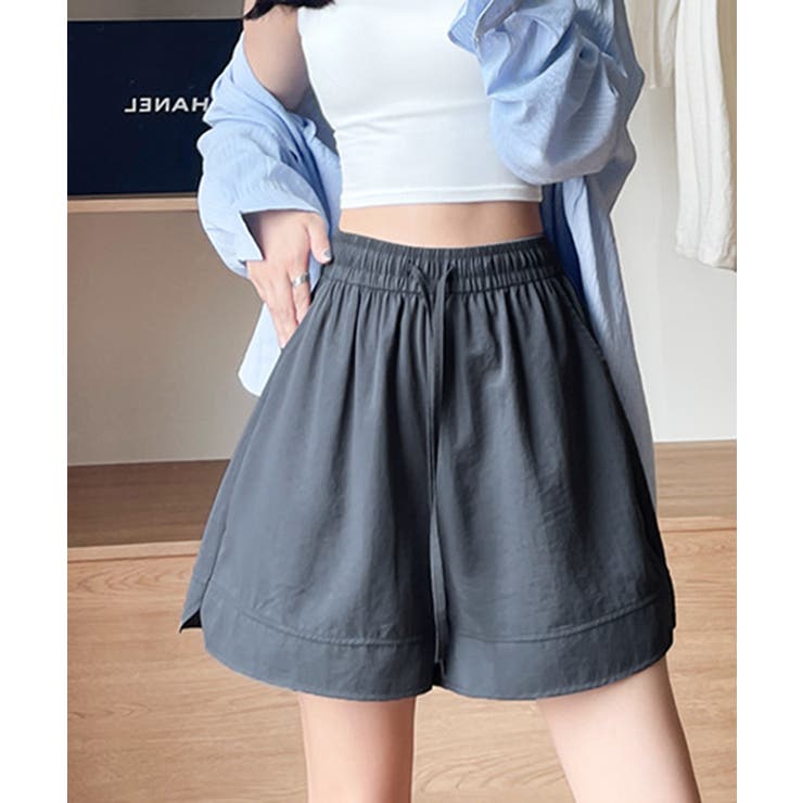 ダークグレー | ショートパンツ ウエストゴム レディース | Miniministore