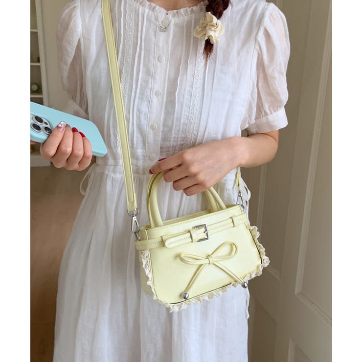 ライトイエロー | ショルダーバッグ 小さめ フェイクレザー | Miniministore