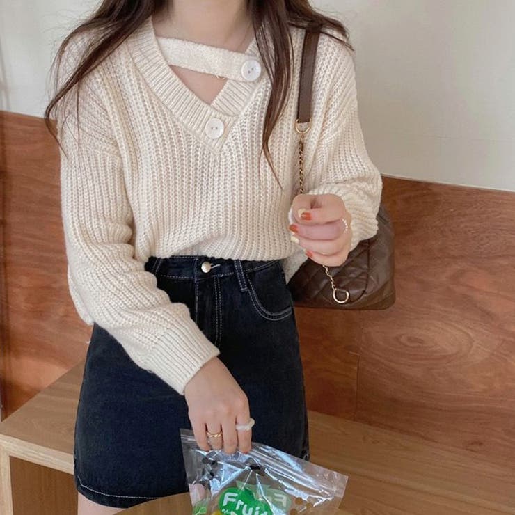 ニットトップス 春秋冬 畦編みニット miniministore｜ニットトップス 春秋冬 畦編みニット | Rakuten