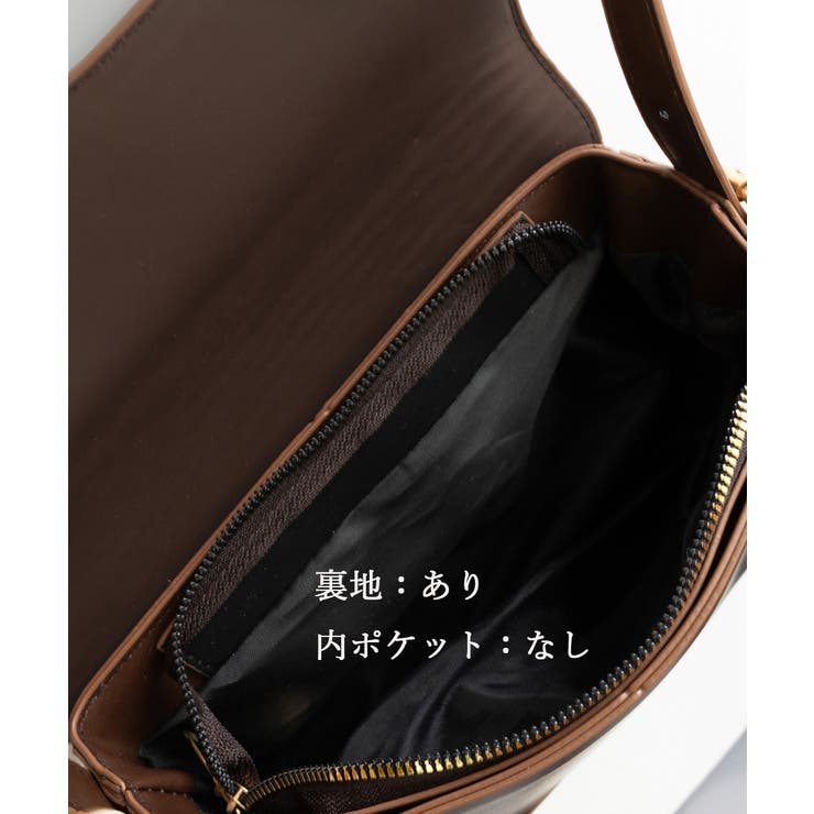 ショルダーバッグ スクエア PUレザー[品番：II000011687