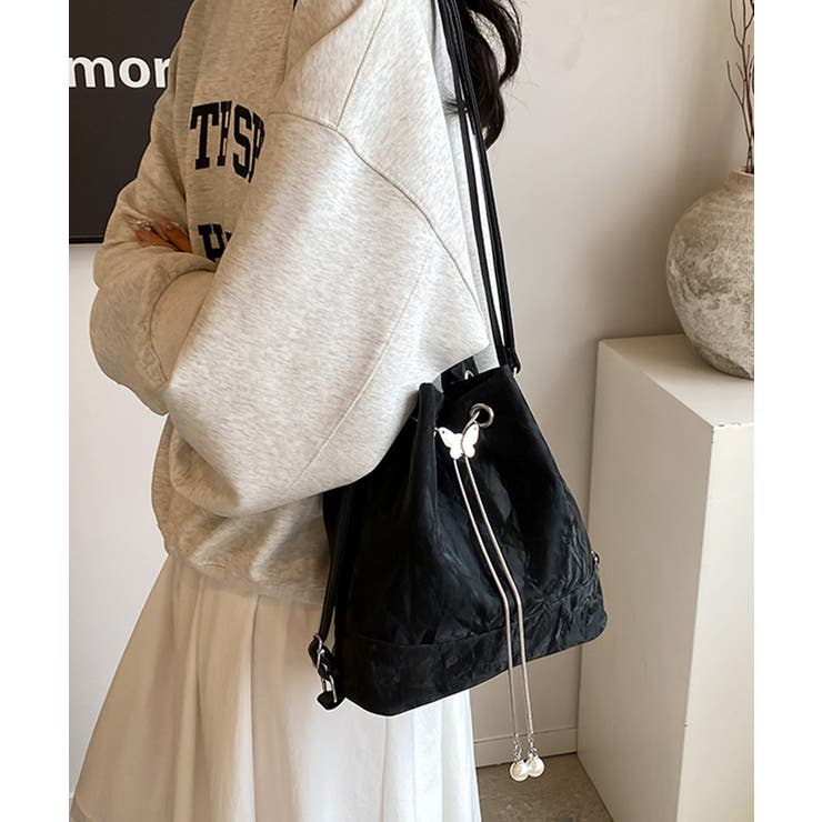 ショルダーバッグ バケツ型鞄 巾着バッグ | Miniministore | 詳細画像3 