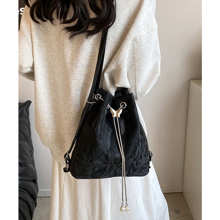 ショルダーバッグ バケツ型鞄 巾着バッグ | Miniministore | 詳細画像4 