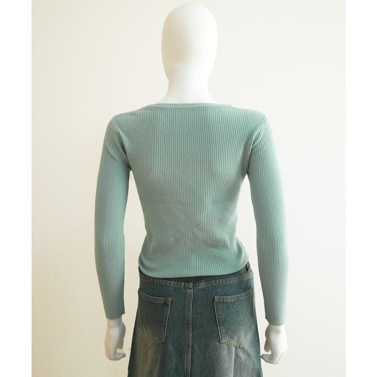 ニットトップス クロップド丈 リブニット | Miniministore | 詳細画像11 