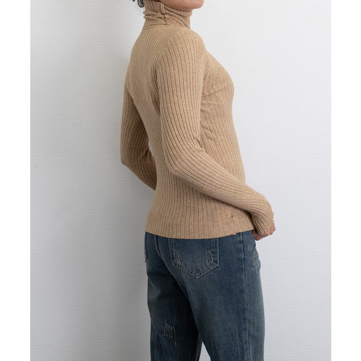 ニットトップス ハイネック 指穴デザイン | Miniministore | 詳細画像9 