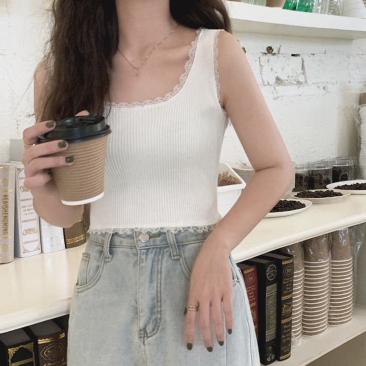 タンクトップ へそ出し サマーニット | Miniministore | 詳細画像4 