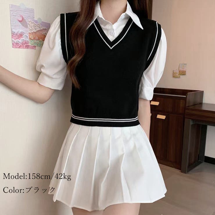 ドッキングシャツ トップス 切り替え オフィスカジュアル | Miniministore | 詳細画像6 