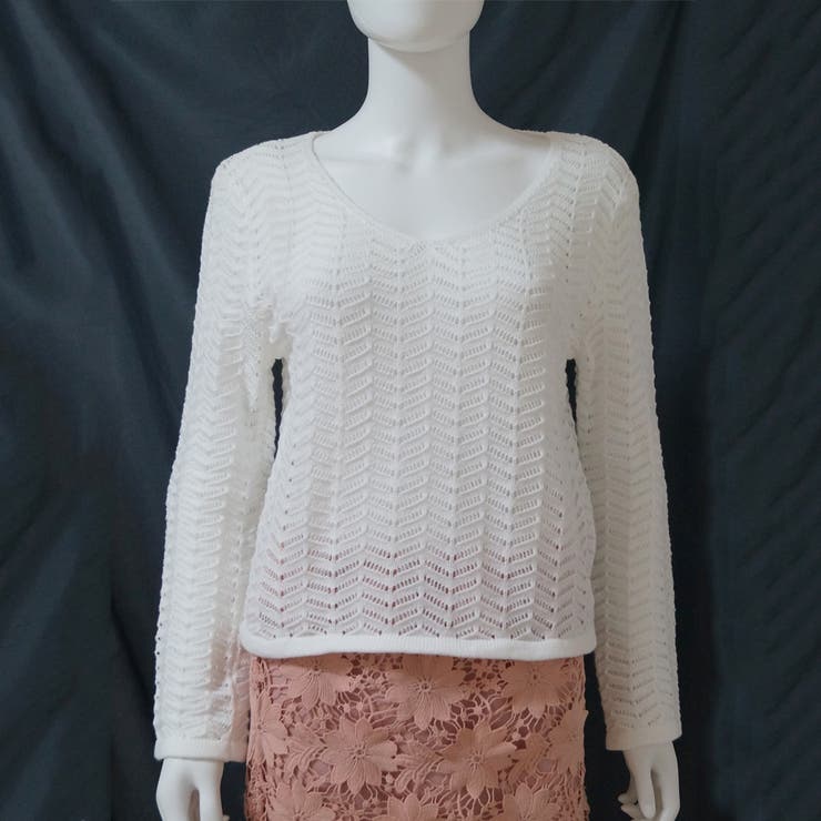 透かし編みニット メッシュニット 春秋冬 | Miniministore | 詳細画像11 