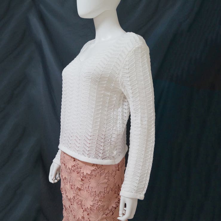 透かし編みニット メッシュニット 春秋冬 | Miniministore | 詳細画像12 